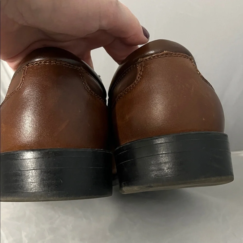 Chaps Men's Dark Brown Genuine Leather Lace-Up Oxfords - Size 11